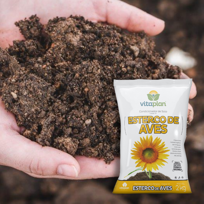 Imagem do Fertilizante Esterco de Aves da Vitaplan no Ambiente da AgroJardim