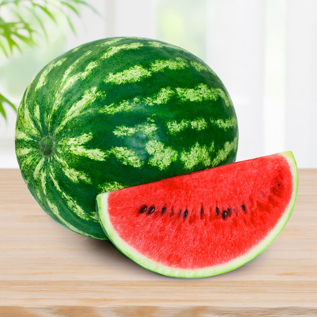 Imagem das Sementes de Melancia Redonda Crimson Select Plus da Feltrin no Ambiente da AgroJardim