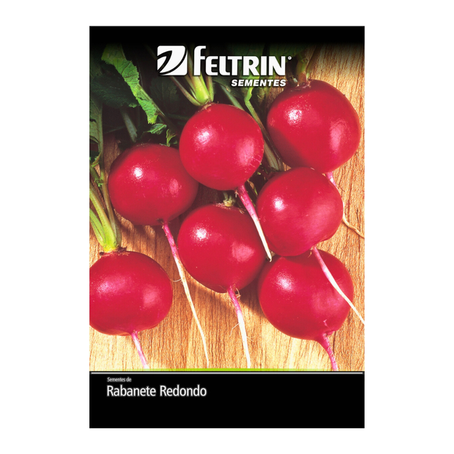 Imagem das Sementes de Rabanete Redondo Crimson Gigante da Feltrin da AgroJardim