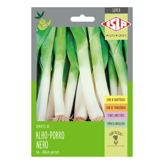 Imagem das Sementes de Alho-Porro Nero Isla da AgroJardim
